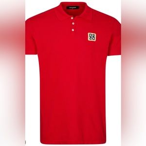 Dsquared2 Mens Red Polo Sz XL